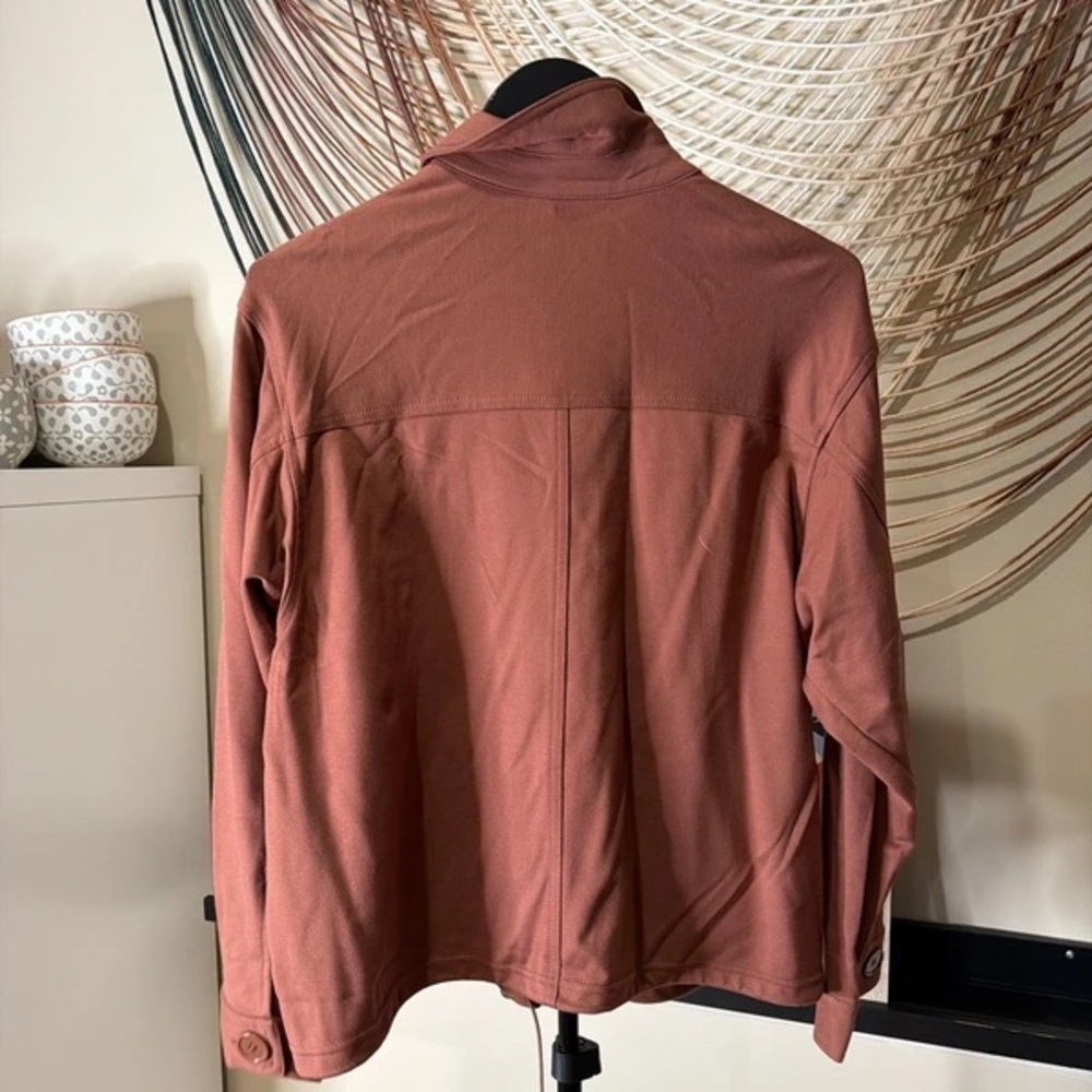 Max Studio Women's Button-Front Utility Jacket - Rusty Rose - Picture 5 of 5